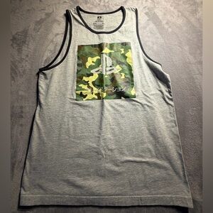 Sony Gray Tank Top with Black Trim